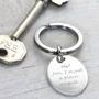 Personalised Oval Sterling Silver Keyring, thumbnail 1 of 5