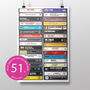 51st Birthday Personalised Print Music From 1975, thumbnail 1 of 10
