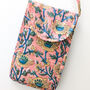 Block Print Mobile Phone Purse Fair Trade Crossbody Bag, thumbnail 6 of 11