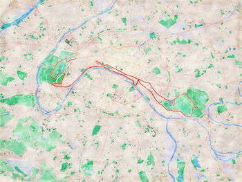 Personalised Watercolour Route Map Art For Any Run, 7 of 7