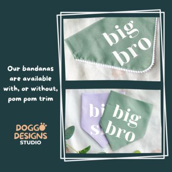Big Sis Or Bro Pastel Dog Bandana, 4 of 8