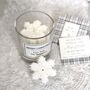 Personalised Christmas Candle Gift Boxed / Snowflake Design, thumbnail 5 of 8