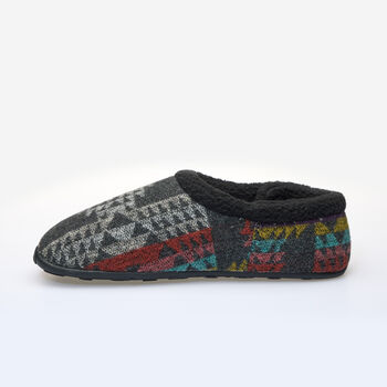Mitch Aztec Patterned Mens Slippers Indoor/Garden Shoes, 7 of 12