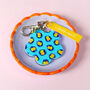 Green And Orange, Leopard Print Mirror Keyring, thumbnail 5 of 8