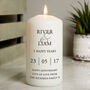 Personalised Wedding Day Date Candle, thumbnail 2 of 2