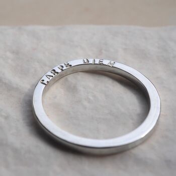 Personalised Hand Stamped Secret Message Ring, 4 of 12