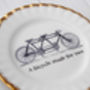 'A Bicycle Made For Two' Tandem Vintage China Plate, thumbnail 2 of 4
