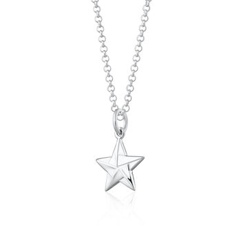 Sterling Silver Origami Star Necklace, 6 of 6