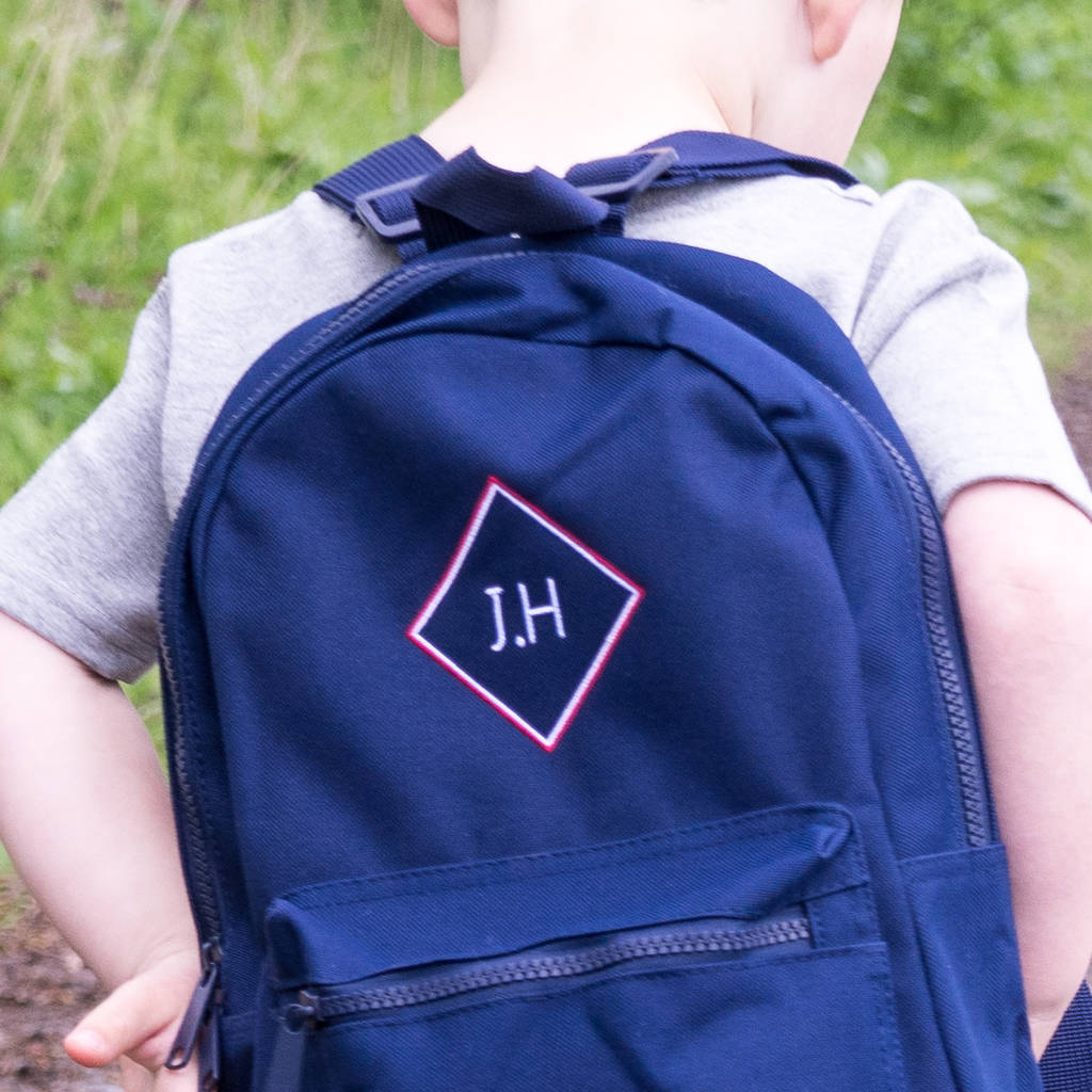 Personalised Embroidered Monogram Children's Backpack By Sparks And ...