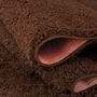 The Rugs Plain Brown Shaggy Rug, thumbnail 5 of 12