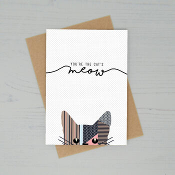 Personalised You're The Cats Meow Greetings Card, 2 of 2