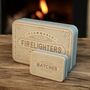 Firelighter And Match Tin Set Fireside Storage Living Room Home Gift In Cream, thumbnail 1 of 12