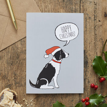 Springer Spaniel Christmas Card, 2 of 2