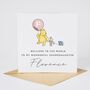 Winnie The Pooh With Piglet New Baby Girl Card, thumbnail 1 of 2