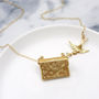 Personalised Photo Envelope Necklace With Bird, thumbnail 6 of 8