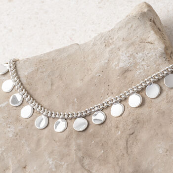 Sterling Silver Sequin Charm Bracelet, 3 of 5