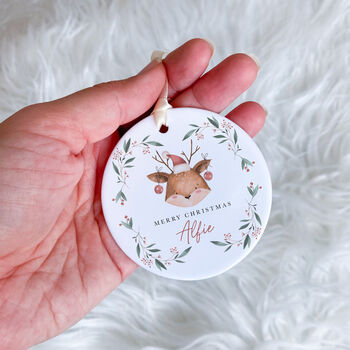 Ceramic Christmas Ornament Gift With Name, 4 of 7