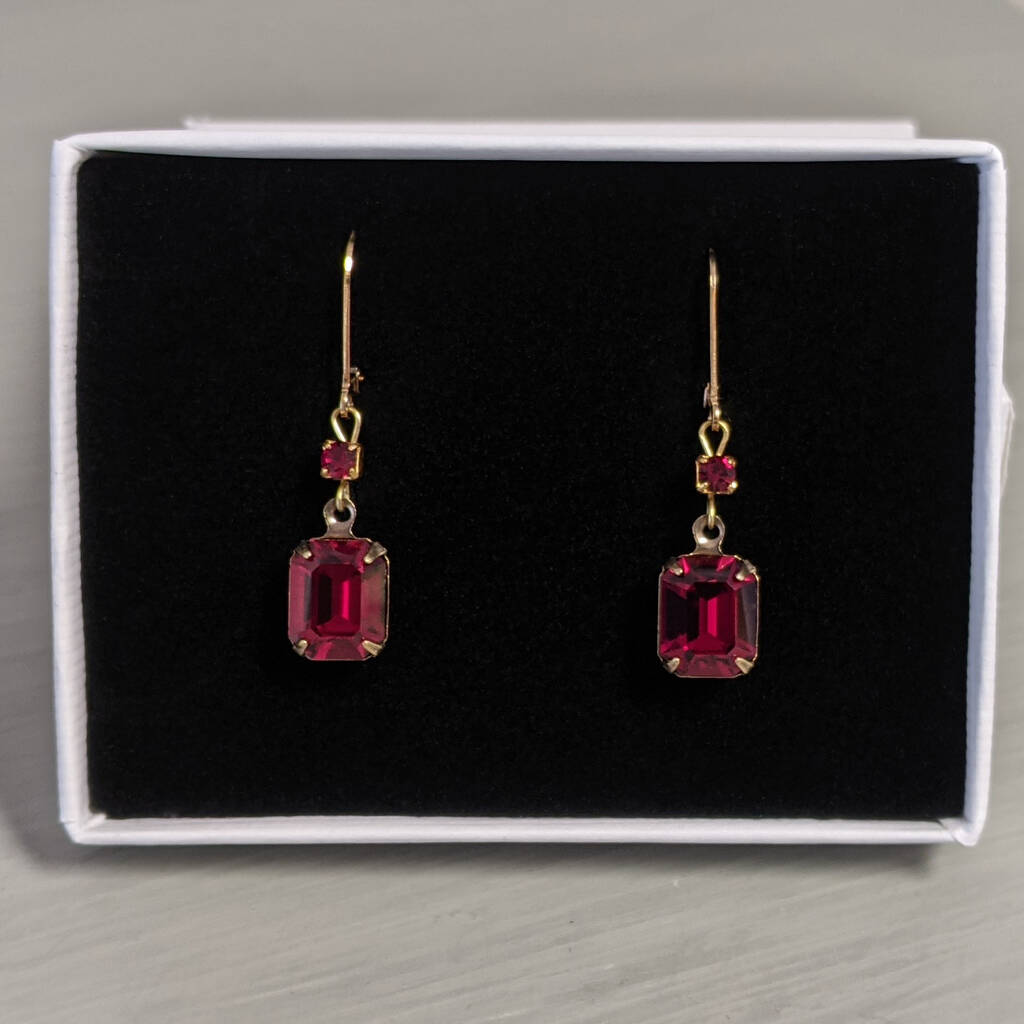 Vintage Ruby Earrings | Marit | Braverman Jewelry