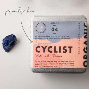 Personalised Recovery Cyclist Letterbox Pamper Kit, 2 of 3