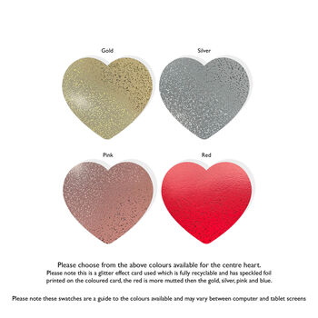 Personalised Floral Heart Birthday Card, 4 of 4