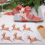 12 Christmas Gift Tags With Reindeer Design And Gold Twine, thumbnail 2 of 3