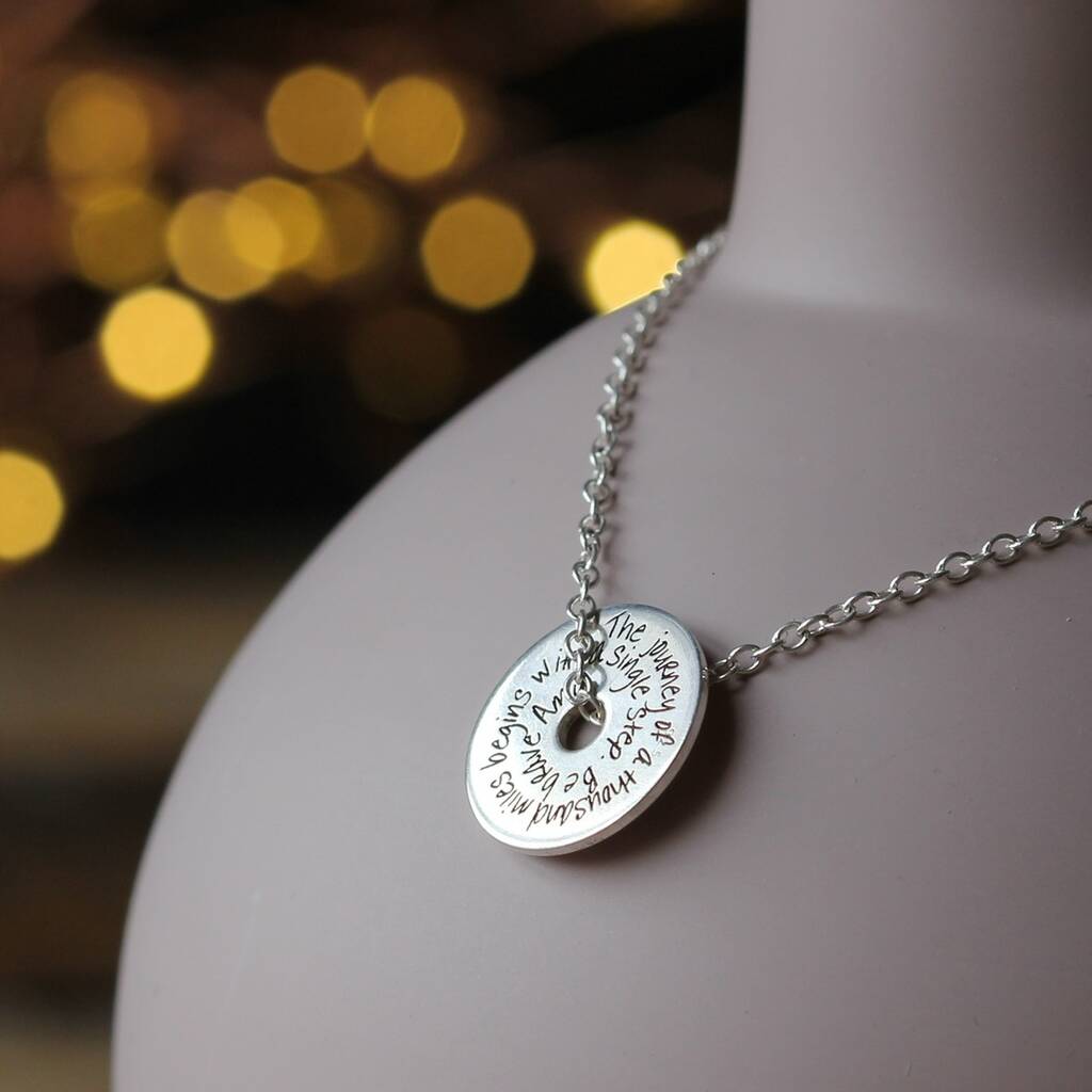 Personalised Silver Talisman Necklace By Morgan & French ...