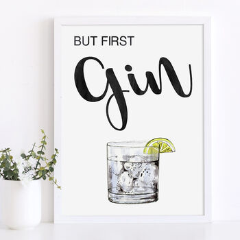 But First Gin Typography Print, 3 of 8