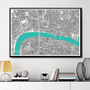 London Map Art Print Hand Drawn Limited Edition, thumbnail 1 of 8