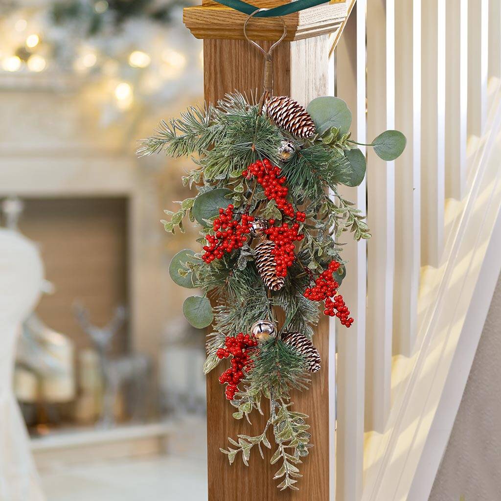 Jingle Berry Christmas Door Swag, 1 of 3