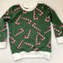 Organic Candy Cane Children's Jumper, thumbnail 1 of 4