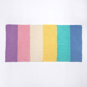 Pastel Dreams Throw Blanket Beginners Knitting Kit, 6 of 9