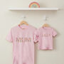 Personalised Mother's Day Mummy And Me Matching T Shirt / Top Set Floral, thumbnail 1 of 4