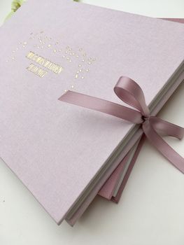 Personalised Pastel Pink Wedding Guest Book, 3 of 3