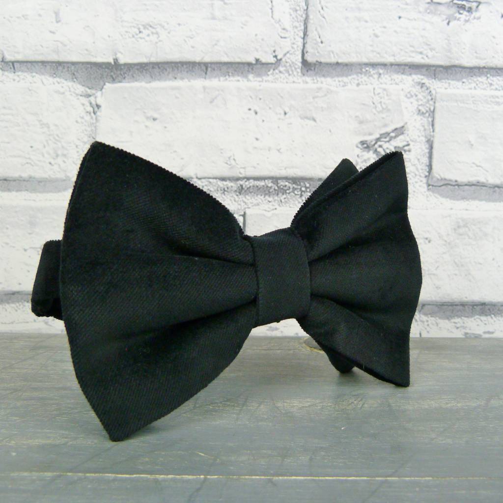 Cotton Velvet Oversized Bow Tie By Moaning Minnie | notonthehighstreet.com