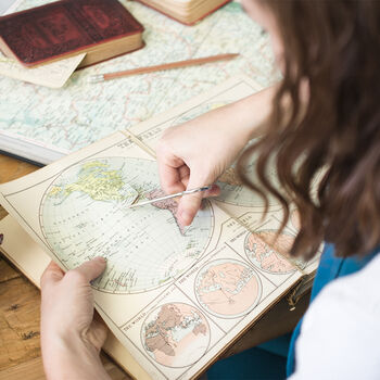 Personalised Vintage Map Token For Her, 5 of 12