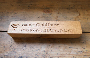 Bespoke Oak Block Novelty Signs, 5 of 8