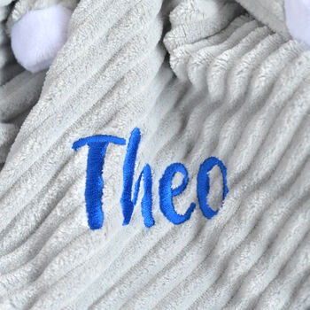 Personalised Baby Blanket And Bunny Comforter Gift Set, 7 of 11
