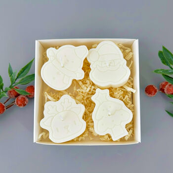 Festive Soy Wax Tealight Gift Set And Secret Santa Gift, 3 of 12