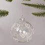 G Decor Sparkling Glass Christmas Tree Bauble, thumbnail 2 of 3