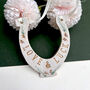 Forest Themed Love And Luck Ceramic Wedding Horseshoe, thumbnail 1 of 6