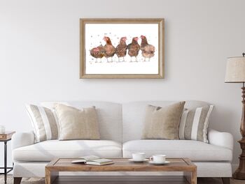 'A Mothers Meeting' Chicken Print, 4 of 5