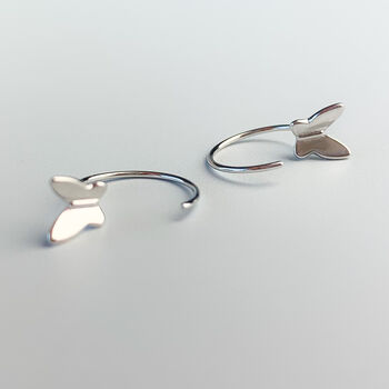 Sterling Silver Butterfly Ear Jacket Earrings, 2 of 6