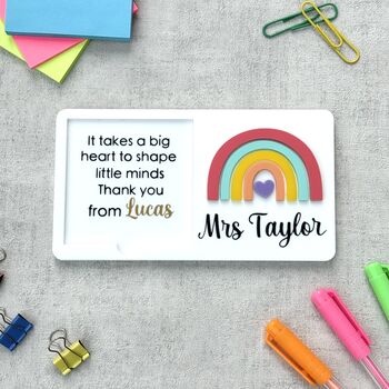 Thank You Teacher Gift, Personalised Post It Note Holder, 3 of 5