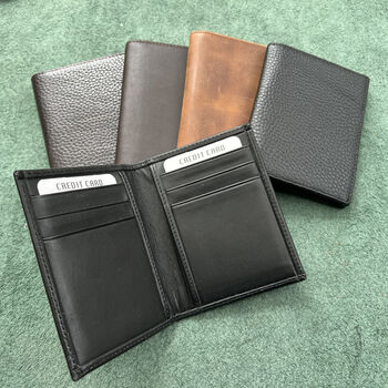 Personalised Leather Wallet, Father's Day Gift, 6 of 10