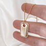 Zircon Rectangular Gold Necklace, thumbnail 1 of 4