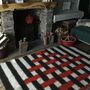 Handwoven Sheep Wool Rug Red And Black Stripes, thumbnail 10 of 12