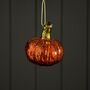 Glass Pumpkin Hanging Halloween Decoration, thumbnail 1 of 2