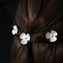Sterling Silver Poppy Pearl Hairpins, Become Jewellery, thumbnail 2 of 5