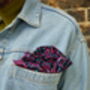 Mens Black And Pink Paisley Needlecord Pocket Square, thumbnail 3 of 9