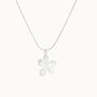 Silver Blossom Flower Necklace, thumbnail 2 of 4